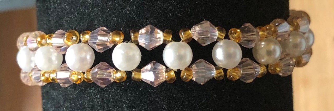 Bracelet perles blanches 